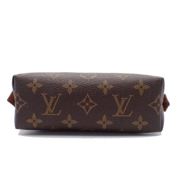 LOUIS VUITTON Pochette Cosmetic Pouch Monogram Leather Brown BN M47515 02AA002 - Picture 6 of 14